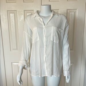 Off White “nwt”Button-Up Long Sleeve Shirt by rag poets sz:M